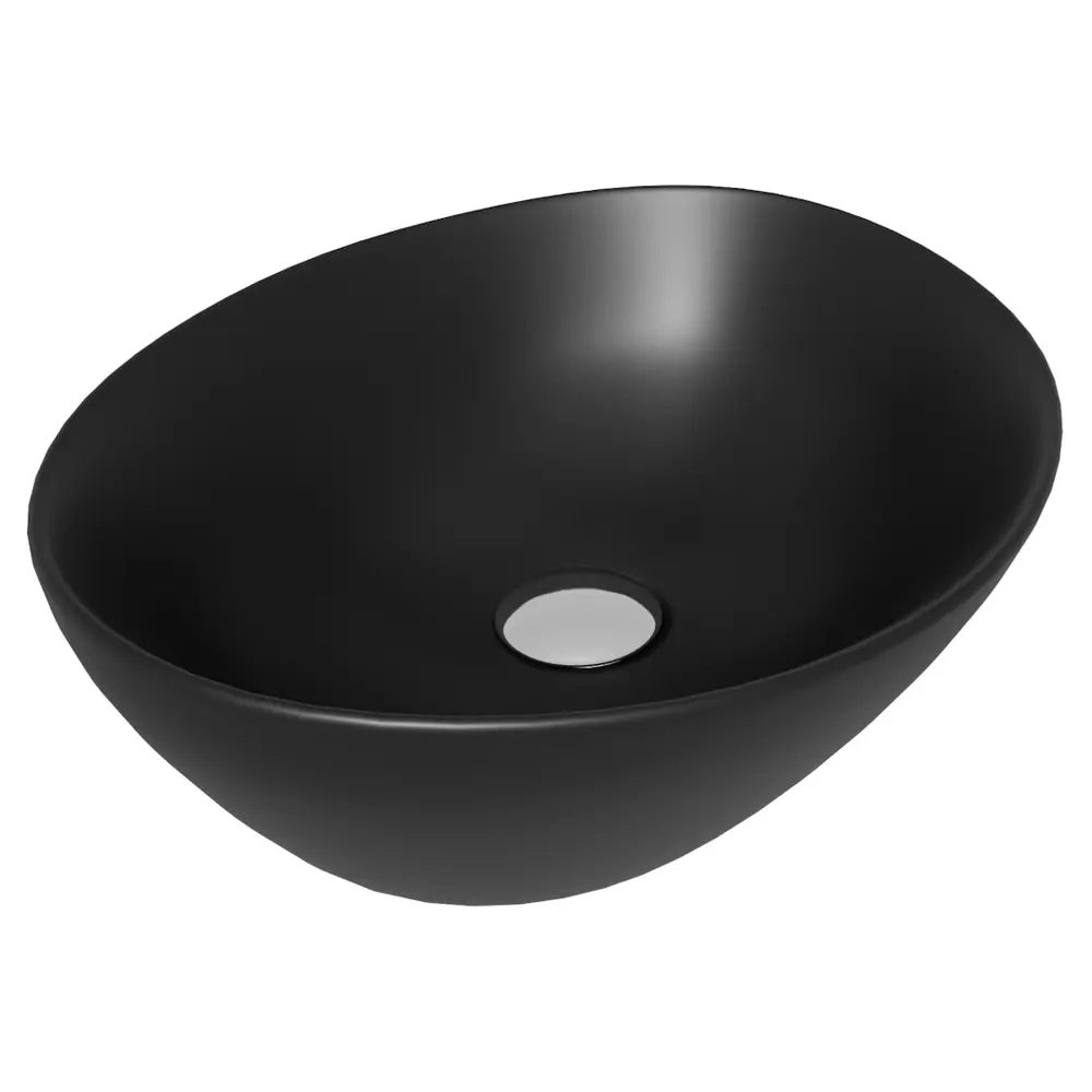 Фото 5 Раковина для ванной накладная Teymi Lori 40 черная матовая в комплекте смеситель высокий хром F12880 Фото 5 Раковина для ванной накладная Teymi Lori 40 черная матовая в комплекте смеситель высокий хром F12880