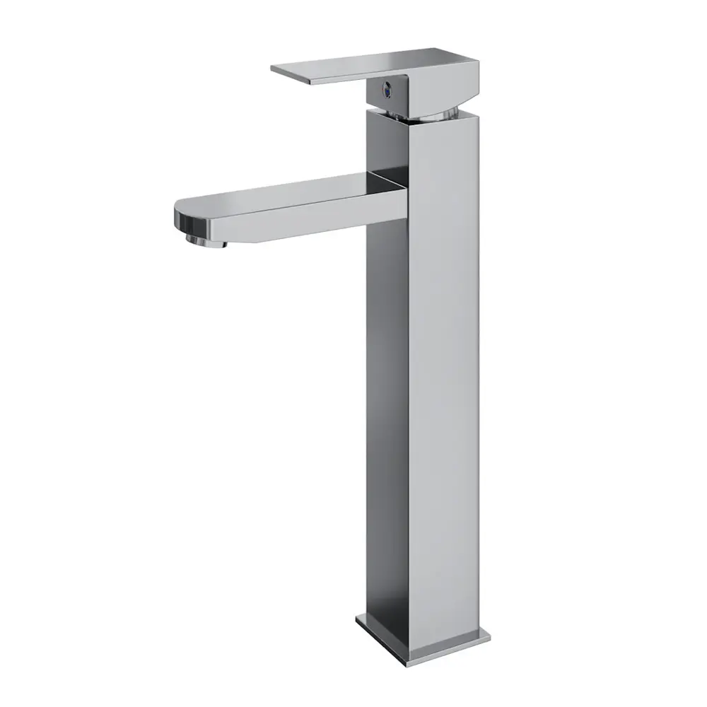 Фото 10 Раковина для ванной накладная Teymi Lori 40 графит матовая в комплекте смеситель высокий хром F12805