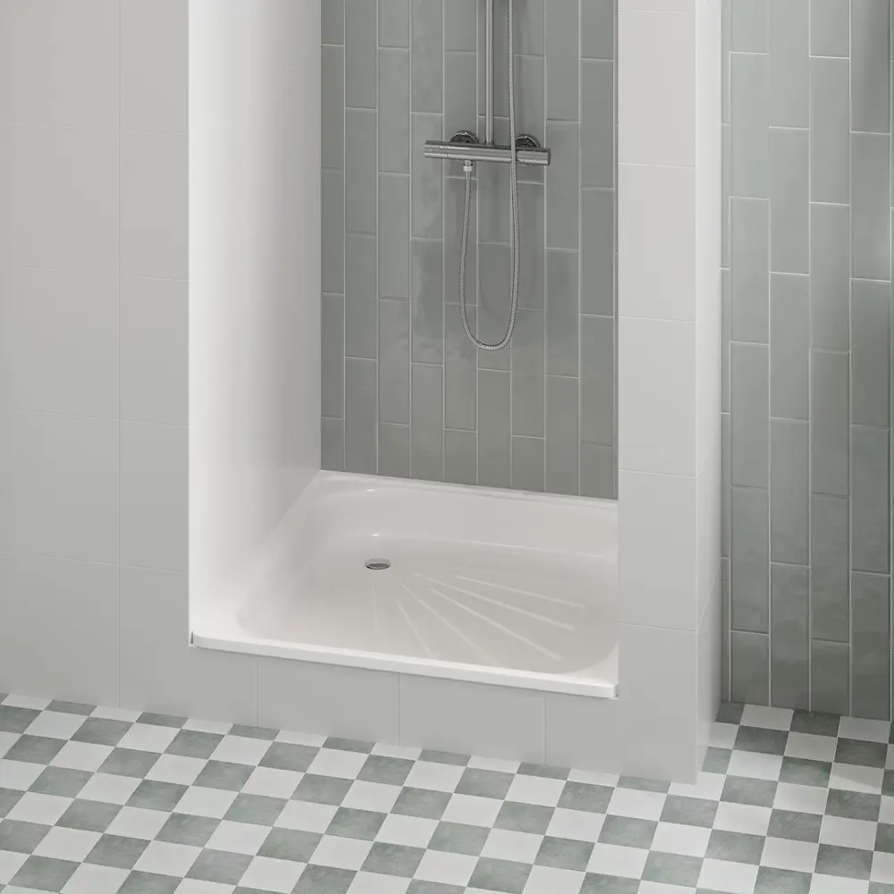 Фото 4 Душевой поддон TEYMI T100106 квадрат сталь 90x90см Фото 4 Душевой поддон TEYMI T100106 квадрат сталь 90x90см