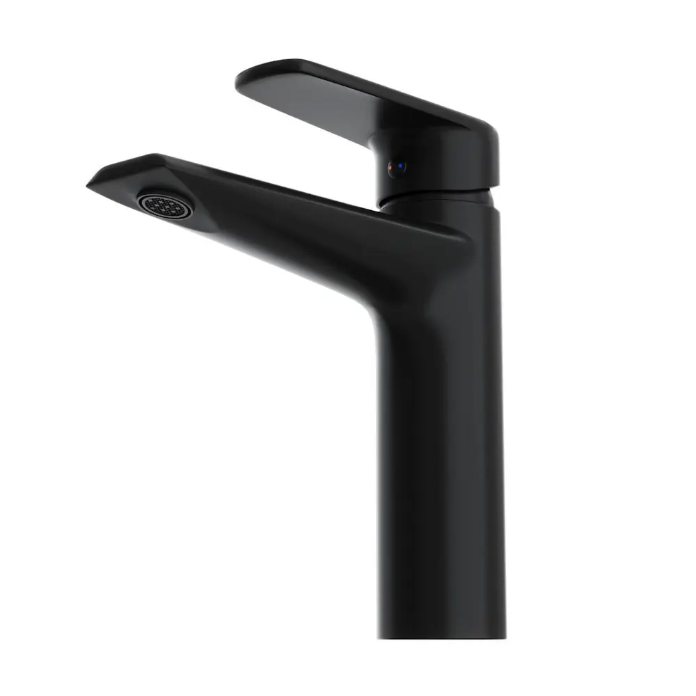 Фото 9 Комплект Teymi раковина F07762 Solli 40 с полочкой, смеситель Kati, черный матовый, выпуск Teymi без перелива хром F07762