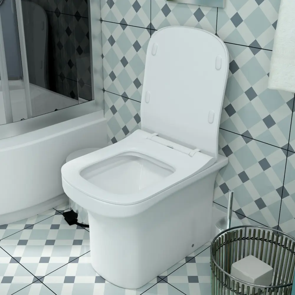 Фото 5 Комплект инсталляция и унитаз TEYMI Nura F12580 безободковый цвет кнопки белый Фото 5 Комплект инсталляция и унитаз TEYMI Nura F12580 безободковый цвет кнопки белый