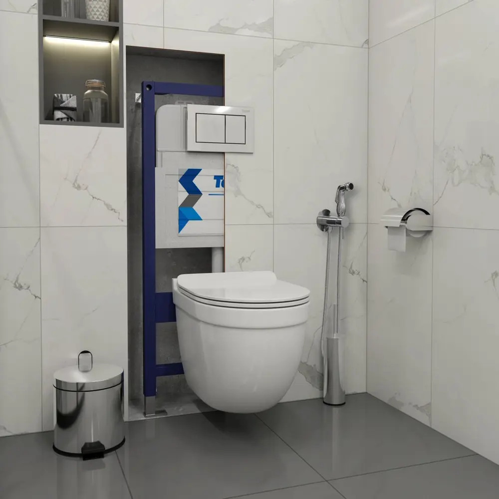 Фото 3 Комплект Teymi 6 в 1: Инсталляция Aina 52 клавиша смыва хром унитаз Iva гигиенический душ Lina F07948 Фото 3 Комплект Teymi 6 в 1: Инсталляция Aina 52 клавиша смыва хром унитаз Iva гигиенический душ Lina F07948