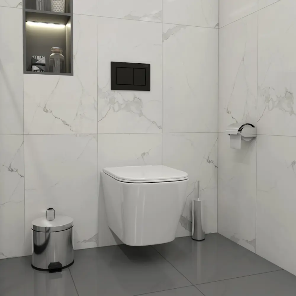 Фото 4 Комплект Teymi Инсталляция Aina 50 клавиша смыва черная унитаз Helmi S F00544