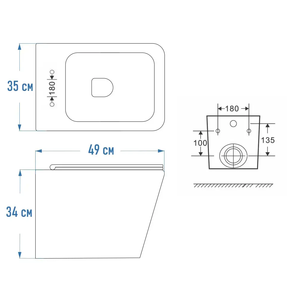 Фото 10 Комплект Teymi Инсталляция Aina 50 клавиша смыва черная унитаз Helmi S F00544