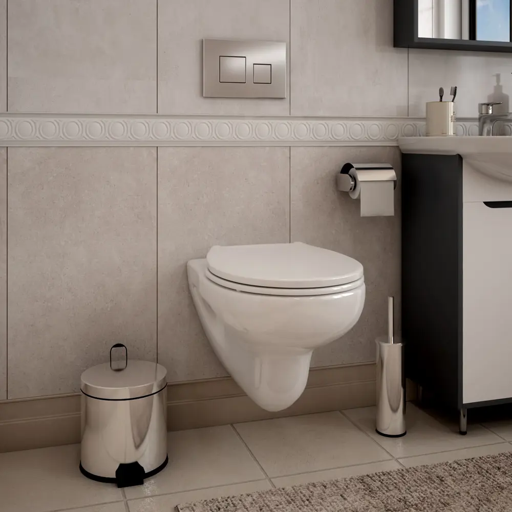 Фото 8 Комплект инсталляция с унитазом Teymi Hanna pro f01321 F01321 цвет белый Фото 8 Комплект инсталляция с унитазом Teymi Hanna pro f01321 F01321 цвет белый