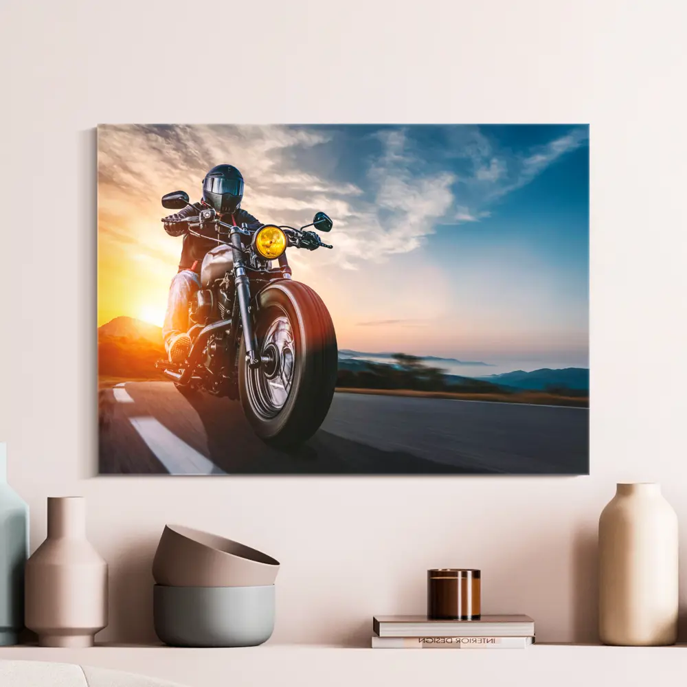 Фото Картина без рамки Postermarket Мотоциклист 50x70 см Фото Картина без рамки Postermarket Мотоциклист 50x70 см