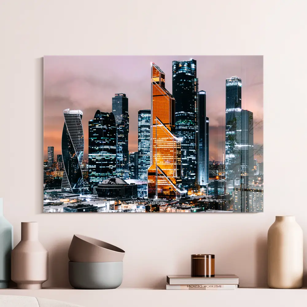 Фото Картина без рамки Postermarket Москва-Сити 50x70 см Фото Картина без рамки Postermarket Москва-Сити 50x70 см