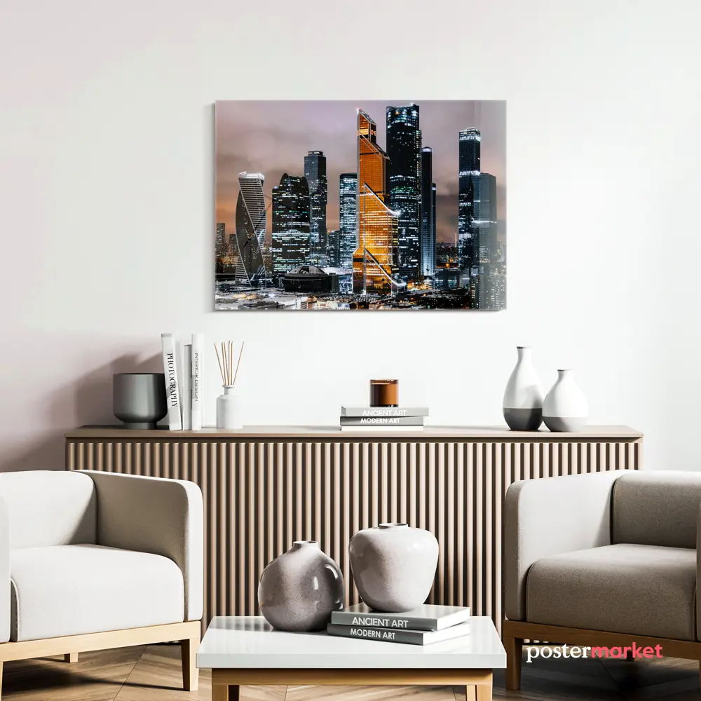 Фото 3 Картина без рамки Postermarket Москва-Сити 50x70 см Фото 3 Картина без рамки Postermarket Москва-Сити 50x70 см