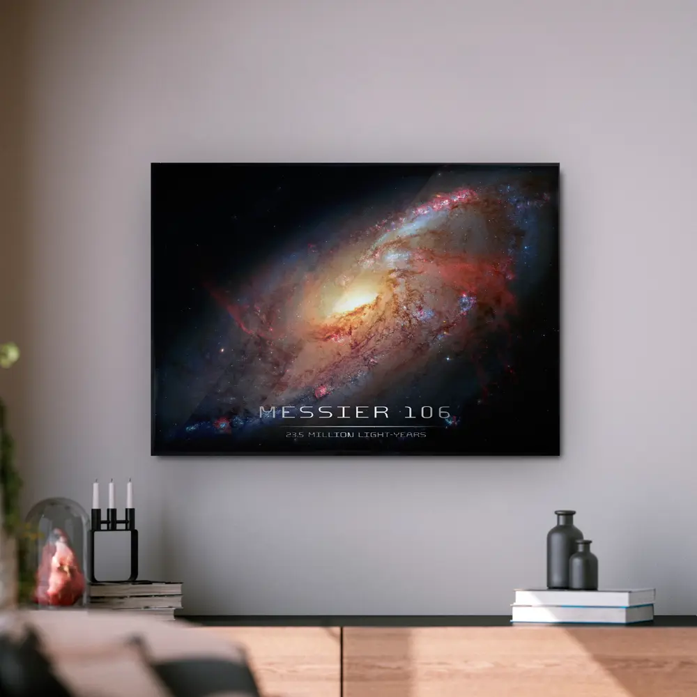 Фото 3 Картина на стекле Postermarket Галактика Messier 106 50x70 см