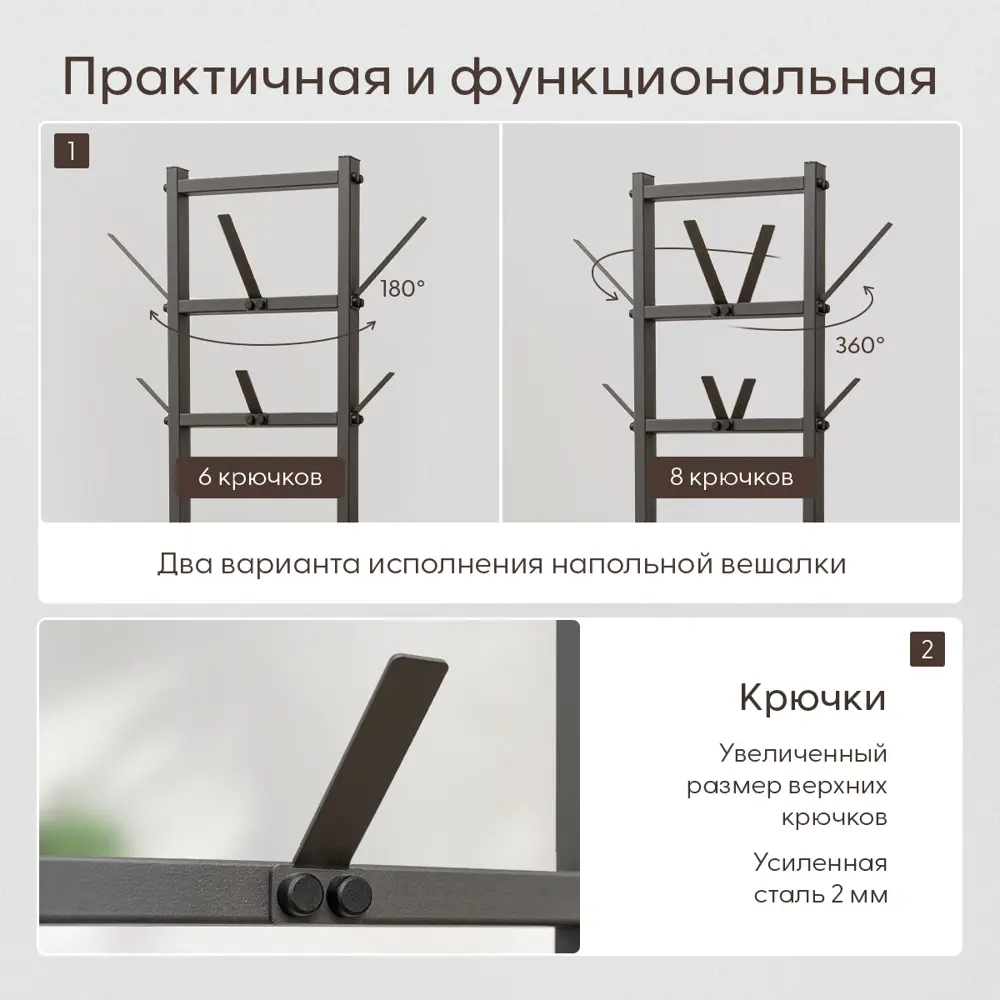 Фото 5 Вешалка напольная Primo&mensa City 60x183x32 см металл цвет темно-серый Фото 5 Вешалка напольная Primo&mensa City 60x183x32 см металл цвет темно-серый