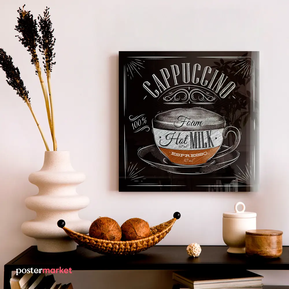 Фото 3 Картина на стекле Postermarket Капучино 30x30 см Фото 3 Картина на стекле Postermarket Капучино 30x30 см