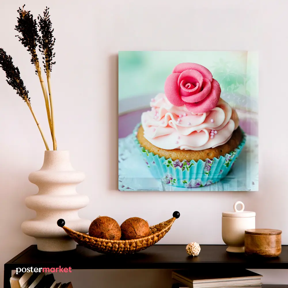 Фото 3 Картина на стекле Postermarket Капкейк 30x30 см