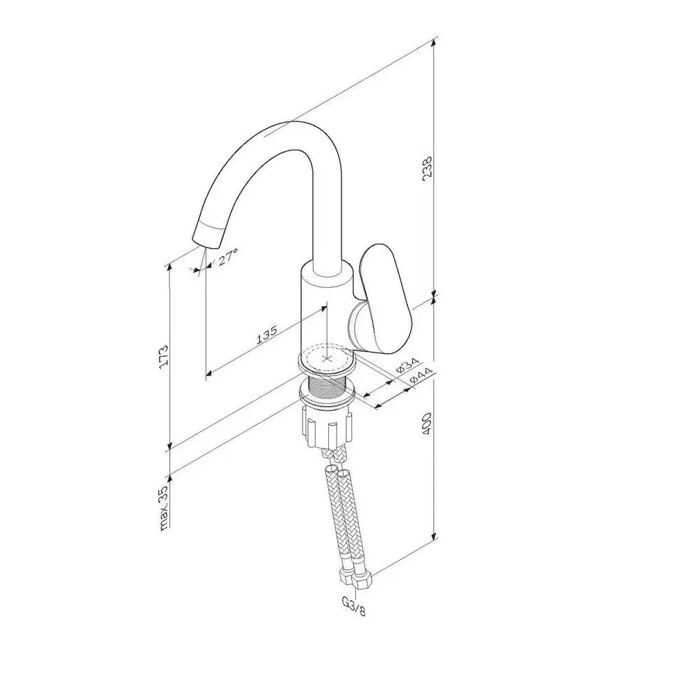 Фото 14 Тумба с раковиной Am.pm с поворотным смесителем Like хром подвесная 60 см белый глянец