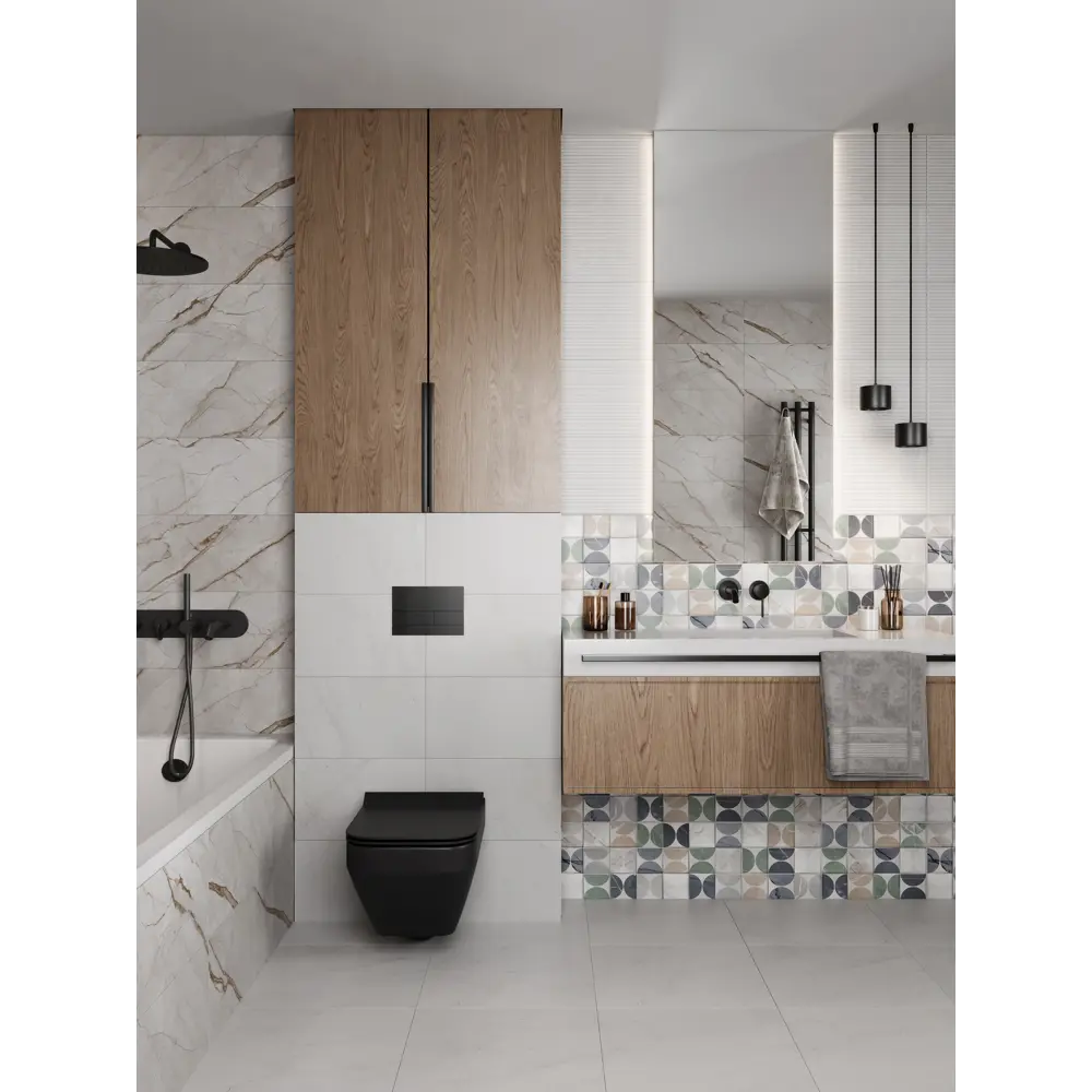Фото 4 Настенная плитка Cracia Ceramica Time 03 25x60 см 1.2 м² цвет белый Фото 4 Настенная плитка Cracia Ceramica Time 03 25x60 см 1.2 м² цвет белый
