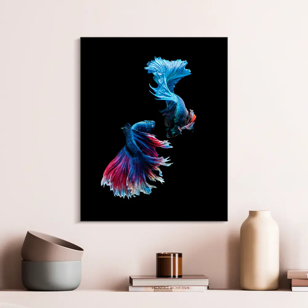 Фото Картина без рамки Postermarket Бойцовые рыбки 50x40 см Фото Картина без рамки Postermarket Бойцовые рыбки 50x40 см