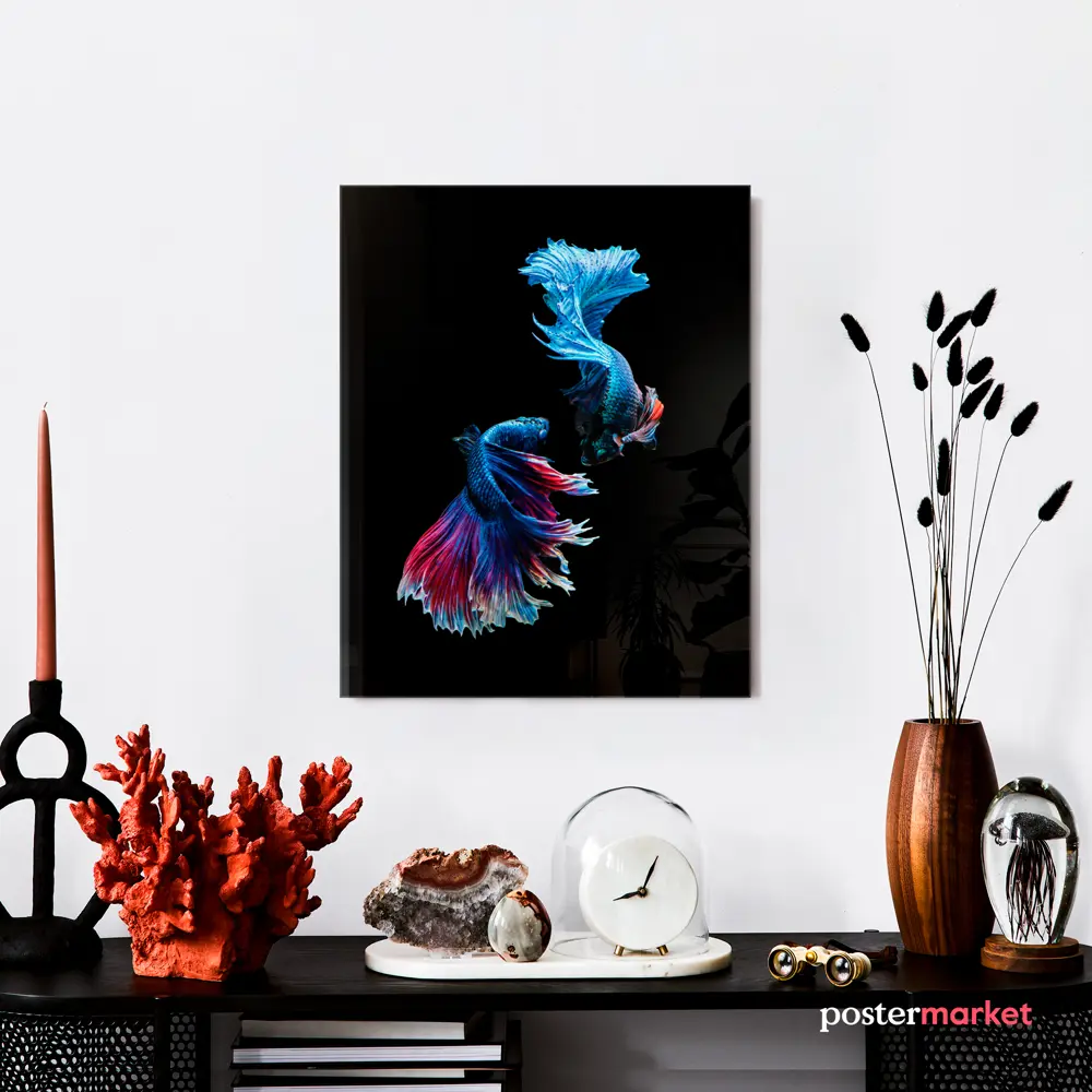 Фото 3 Картина без рамки Postermarket Бойцовые рыбки 50x40 см Фото 3 Картина без рамки Postermarket Бойцовые рыбки 50x40 см