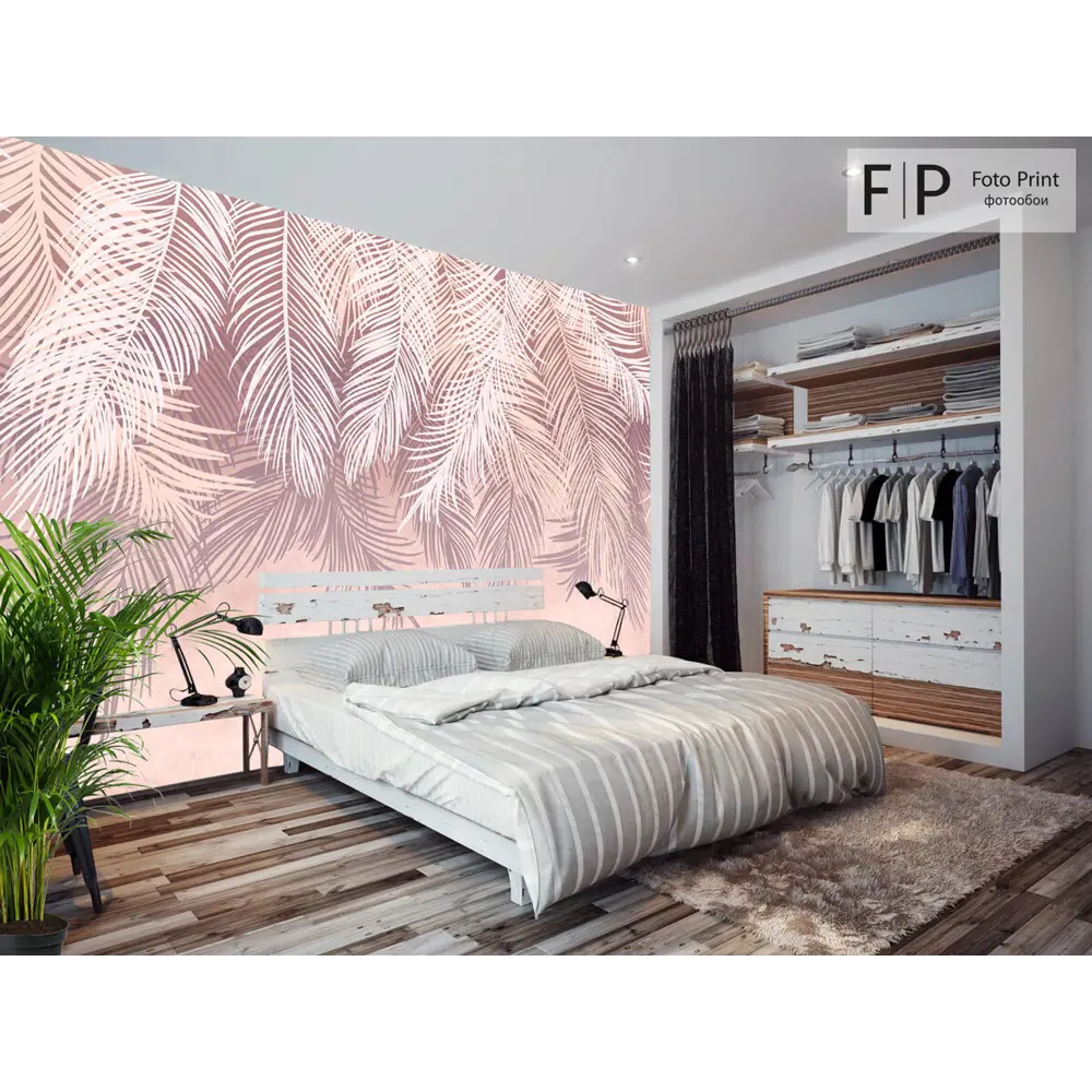 Фото 2 Фотообои флизелиновые Foto Print Листья пальмы на закате 04-521-А-4-2.7 400x270 см