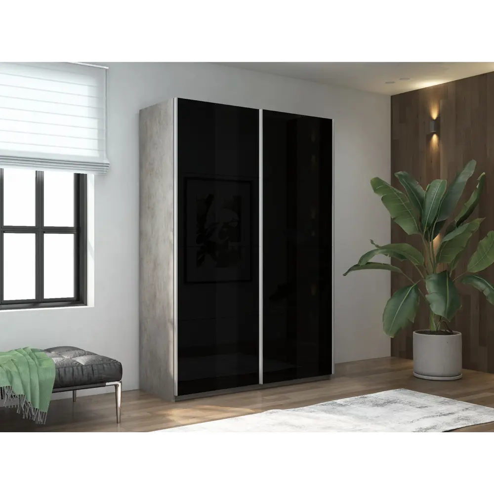 Фото 2 Шкаф-купе Мебельная компания е1 500196 230x140x57 см 8 полок ЛДСП цвет бетон Фото 2 Шкаф-купе Мебельная компания е1 500196 230x140x57 см 8 полок ЛДСП цвет бетон