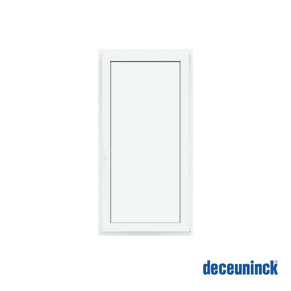 Фото 2 Пластиковое окно ПВХ Deceuninck Форвард одностворчатое поворотно-откидное правое 750x600мм двухкамерный стеклопакет цвет белый