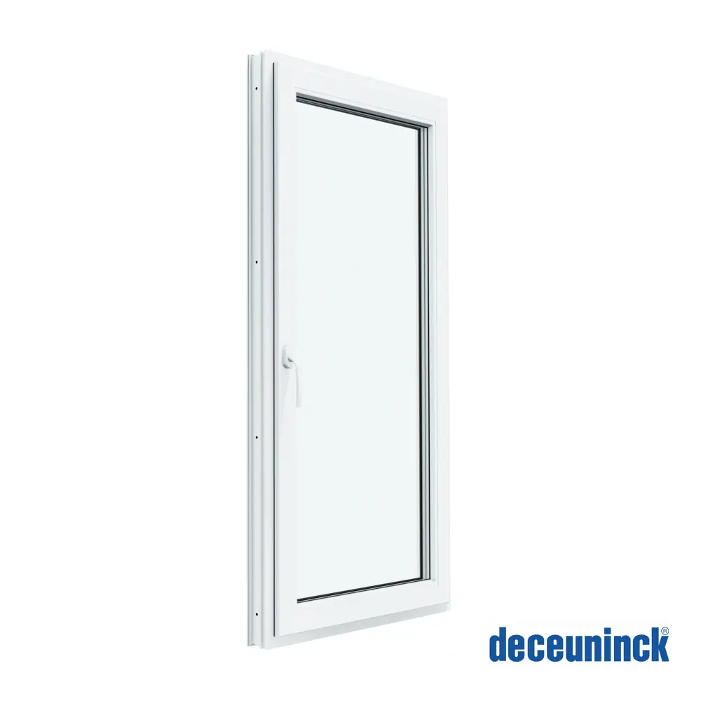 Фото 3 Пластиковое окно ПВХ Deceuninck Форвард одностворчатое поворотно-откидное правое 950x650мм однокамерный стеклопакет цвет белый