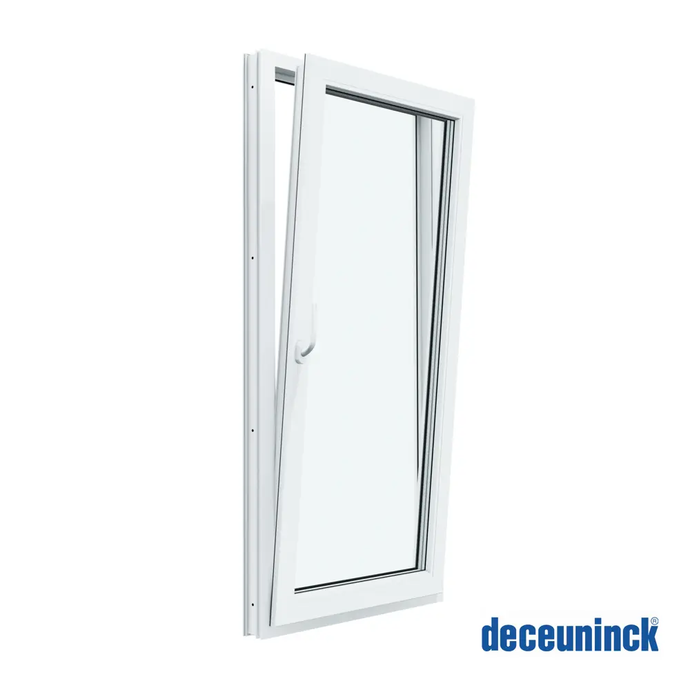 Фото 2 Пластиковое окно ПВХ Deceuninck Форвард одностворчатое поворотно-откидное правое 800x650мм однокамерный стеклопакет цвет белый