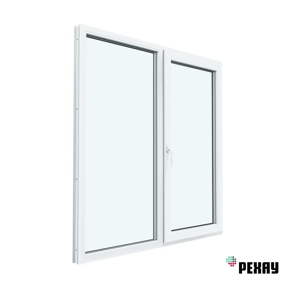 Фото Пластиковое окно ПВХ Rehau Blitz двустворчатое глухое левое/ поворотно-откидное правое 1300x1200мм однокамерный стеклопакет цвет белый Фото Пластиковое окно ПВХ Rehau Blitz двустворчатое глухое левое/ поворотно-откидное правое 1300x1200мм однокамерный стеклопакет цвет белый
