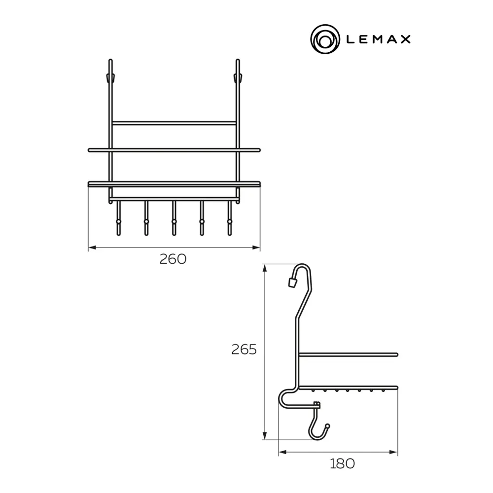 Фото 6 Настенный держатель для кухонных принадлежностей Lemax 25.1x25.6x24.6 см Металл цвет хромированный Фото 6 Настенный держатель для кухонных принадлежностей Lemax 25.1x25.6x24.6 см Металл цвет хромированный