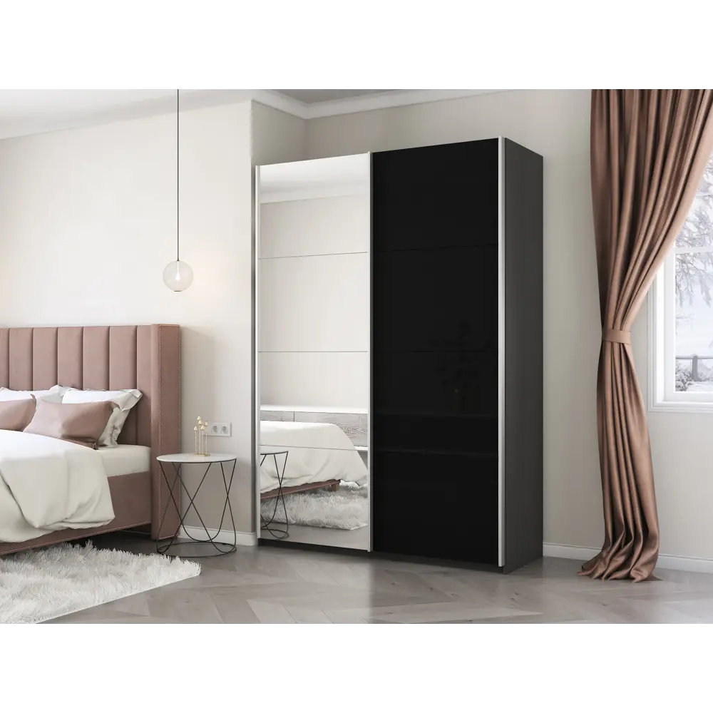 Фото 2 Шкаф-купе Мебельная компания е1 500424 230x160x57 см 8 полок ЛДСП цвет серый диамант Фото 2 Шкаф-купе Мебельная компания е1 500424 230x160x57 см 8 полок ЛДСП цвет серый диамант