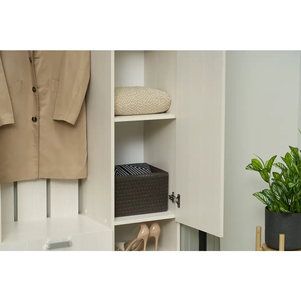 Фото 6 Комплект мебели для прихожей Нонтон Лика №2 120x215x36.4 см ЛДСП цвет бежевый Фото 6 Комплект мебели для прихожей Нонтон Лика №2 120x215x36.4 см ЛДСП цвет бежевый