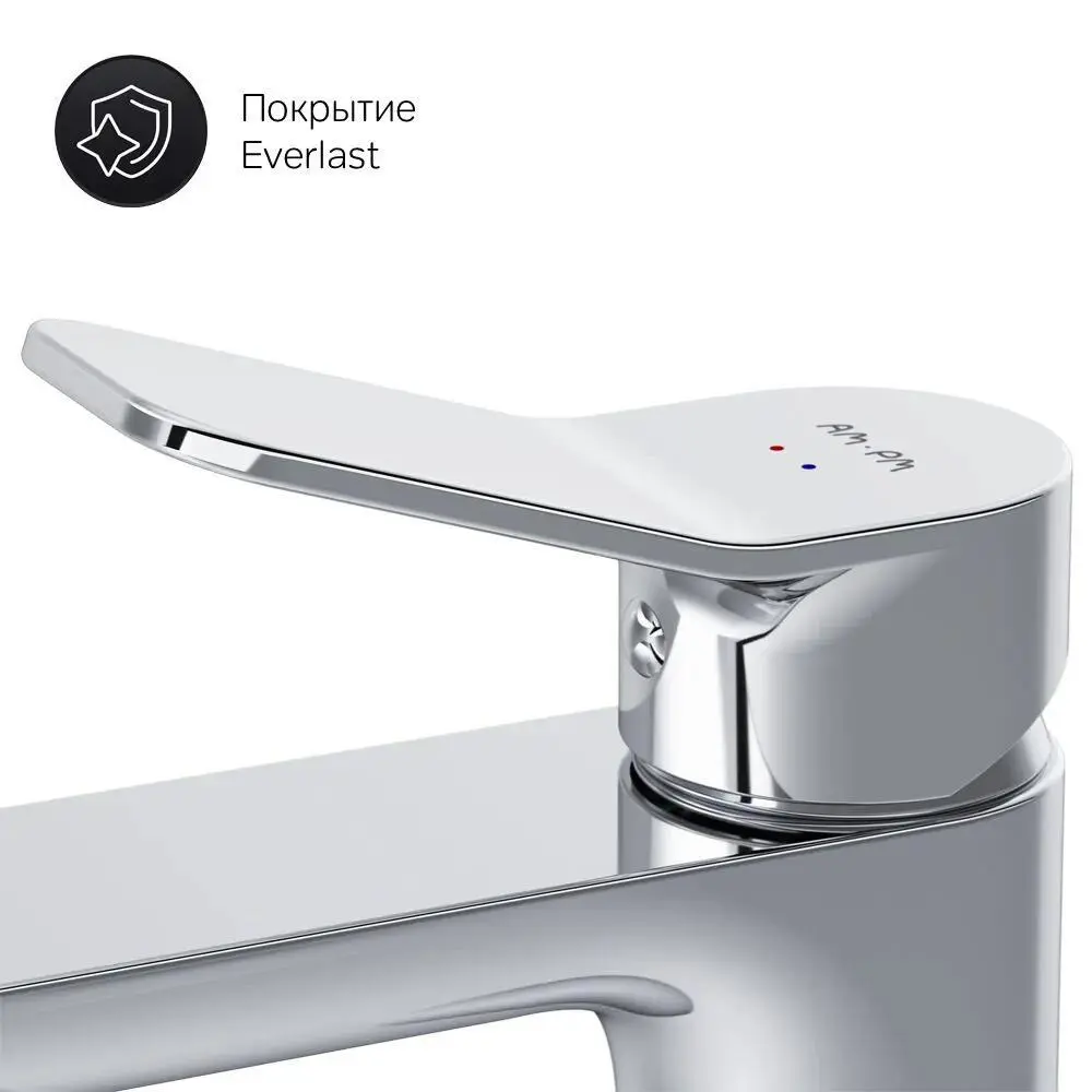 Фото 7 Раковина для ванной AM.PM накладная со смесителем X-Joy хром 56 см на столешницу