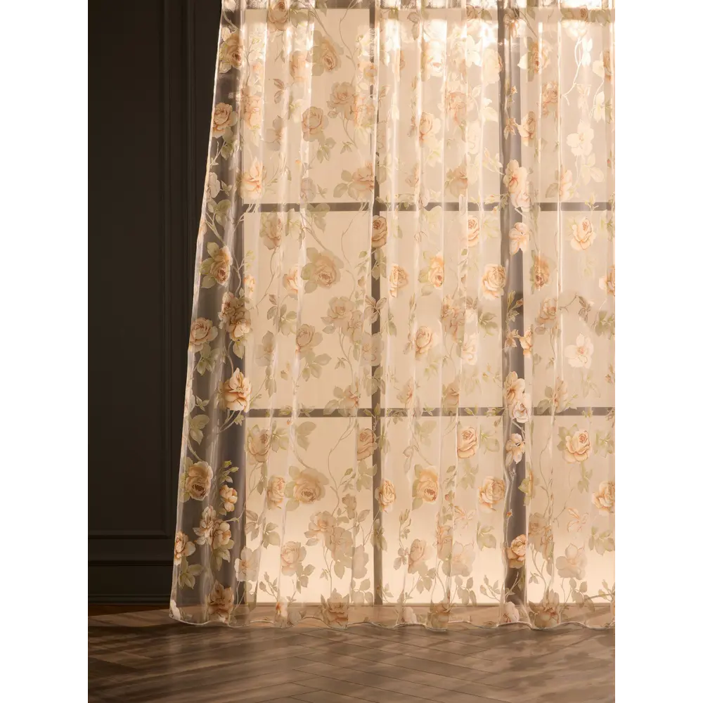 Фото 4 Штора Arya home 8001885870612 на шторной ленте 260x300 см цвет коричневый, зеленый Фото 4 Штора Arya home 8001885870612 на шторной ленте 260x300 см цвет коричневый, зеленый