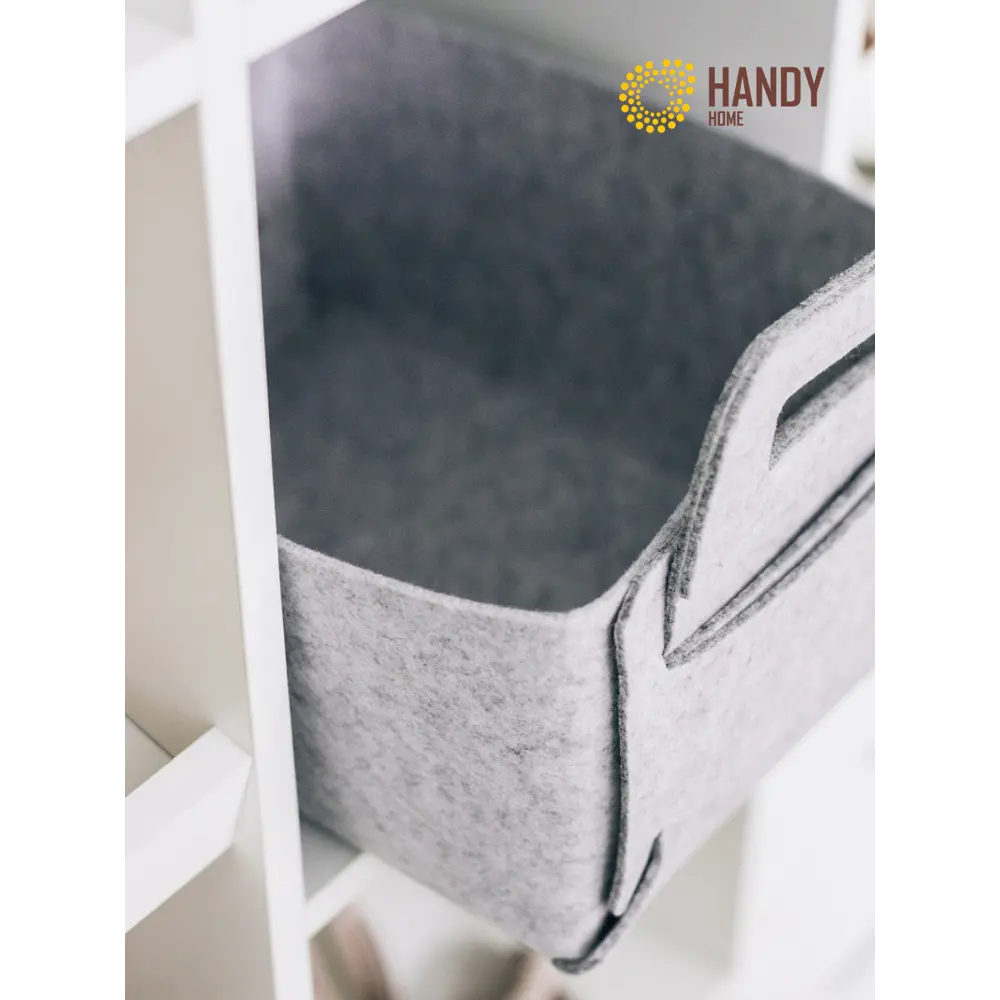 Фото 4 Корзина Handy home 23x16x30 см фетр цвет серый Фото 4 Корзина Handy home 23x16x30 см фетр цвет серый