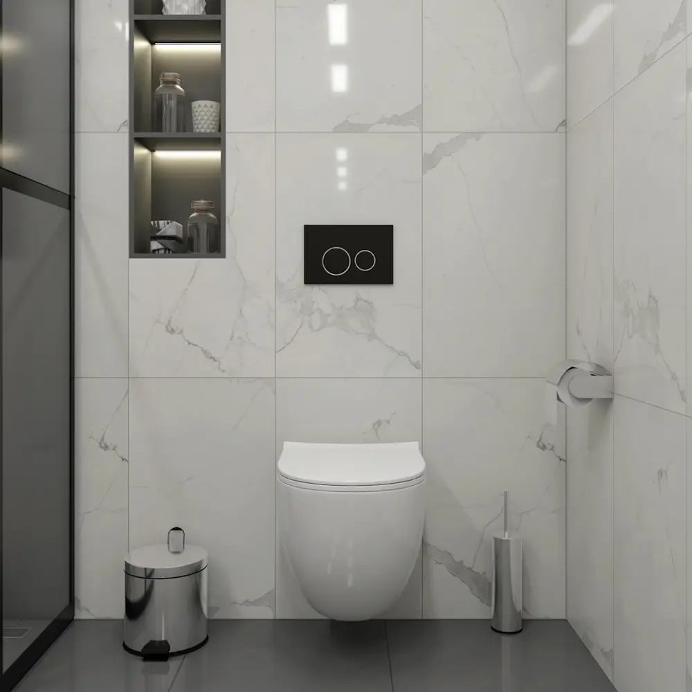 Фото 3 Комплект инсталляция с унитазом Teymi 5 в 1 F13452: унитаз подвесной безободковый Lina Media кнопка черная/хром Фото 3 Комплект инсталляция с унитазом Teymi 5 в 1 F13452: унитаз подвесной безободковый Lina Media кнопка черная/хром