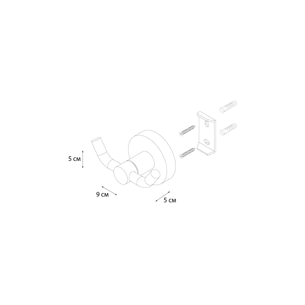 Фото 3 Крючок двойной FIXSEN Comfort Chrome FX-85005A цвет хром Фото 3 Крючок двойной FIXSEN Comfort Chrome FX-85005A цвет хром