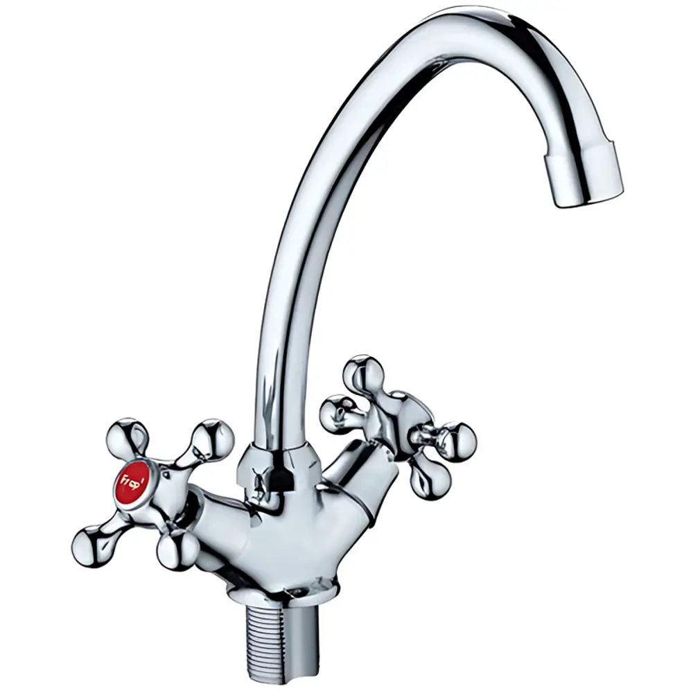 Фото Смеситель для кухни Frap 19136 поворотный излив 18.9 см цвет хром