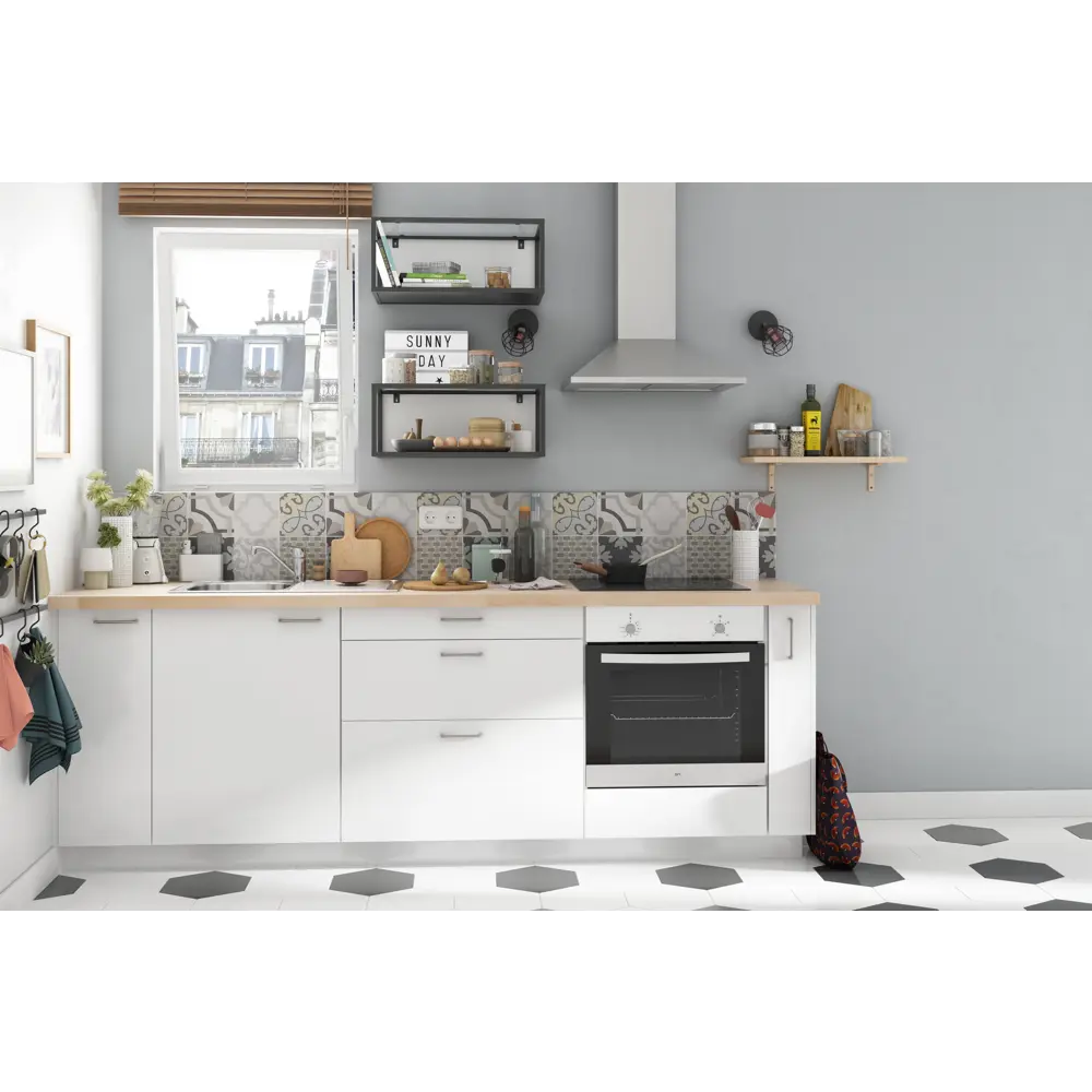 Фото 8 Фасад кухонного шкафа Аша 44.7x16.7 см KONSENSA ДСП цвет белый