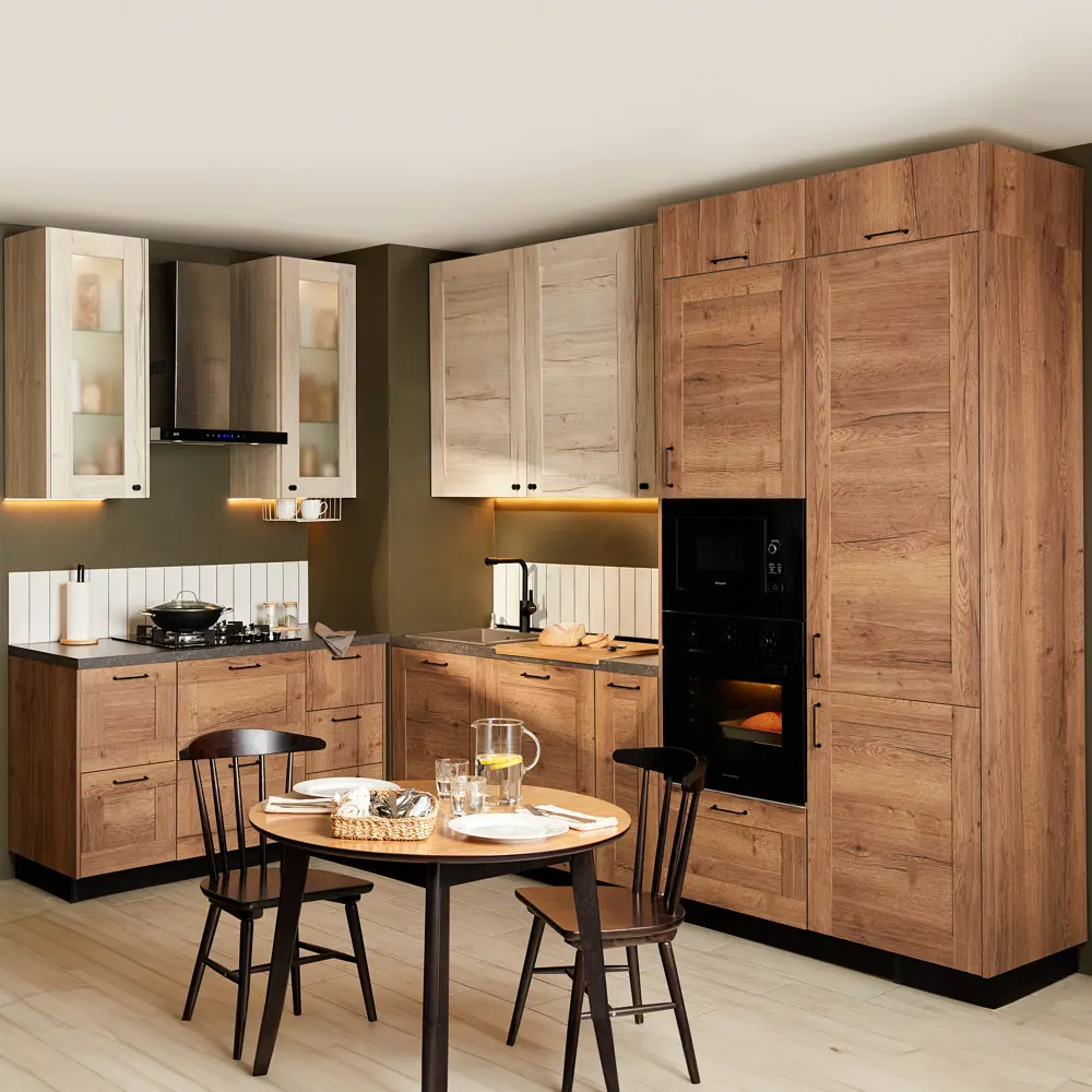 Фото 9 Фасад-витрина кухонного шкафа Рошаль 39.7x102.1 см KONSENSA ЛДСП цвет темное дерево Фото 9 Фасад-витрина кухонного шкафа Рошаль 39.7x102.1 см KONSENSA ЛДСП цвет темное дерево