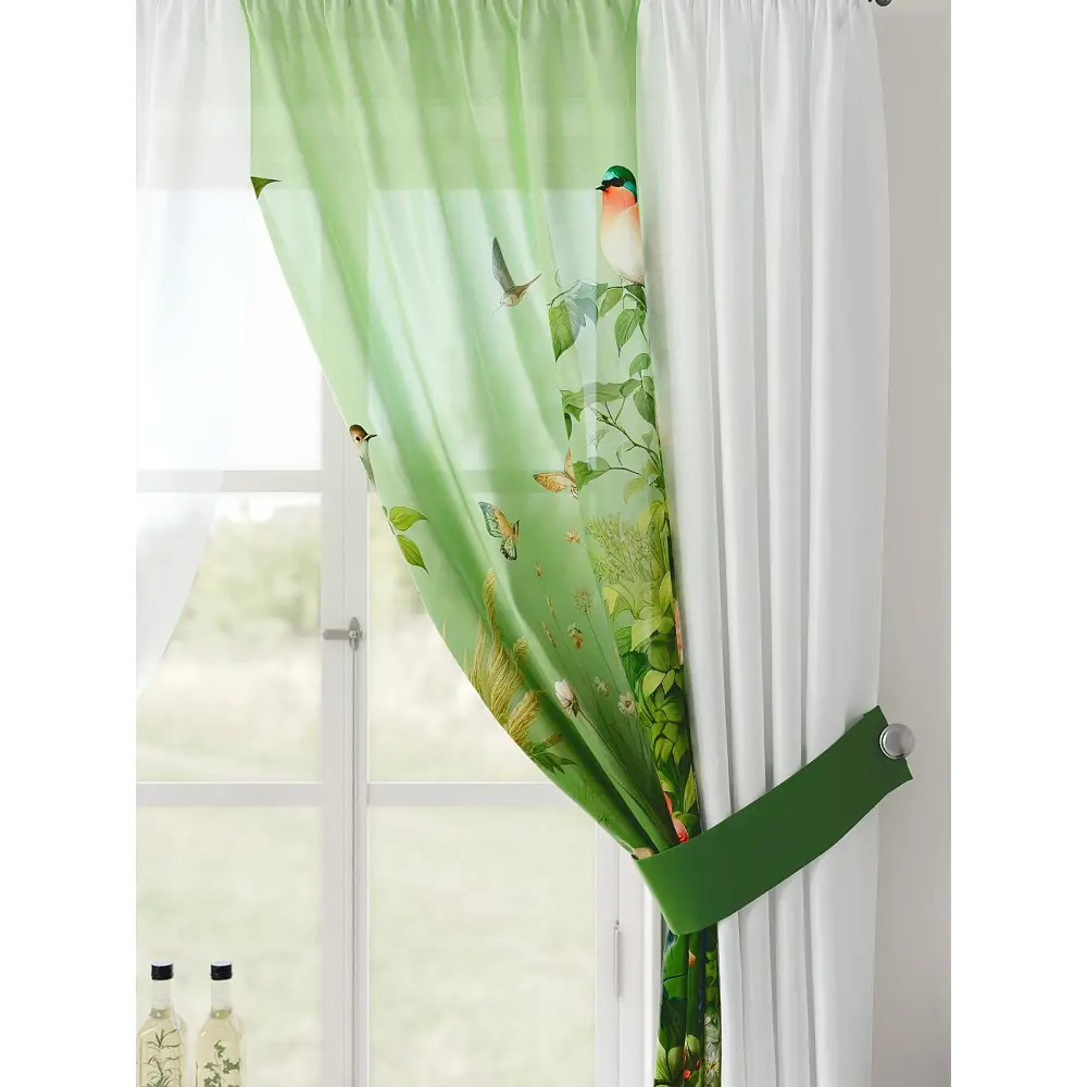 Фото 5 Тюль Comfy way Лерис - 02 CW509002-150 на шторной ленте 150x300 см цвет белый