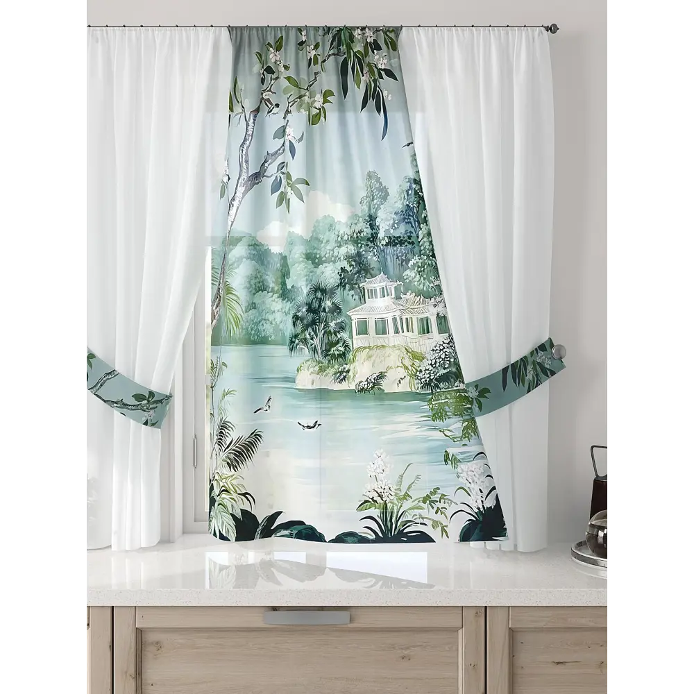 Фото 3 Тюль Comfy way Лерис - 07 CW509007-150 на шторной ленте 150x300 см цвет белый Фото 3 Тюль Comfy way Лерис - 07 CW509007-150 на шторной ленте 150x300 см цвет белый