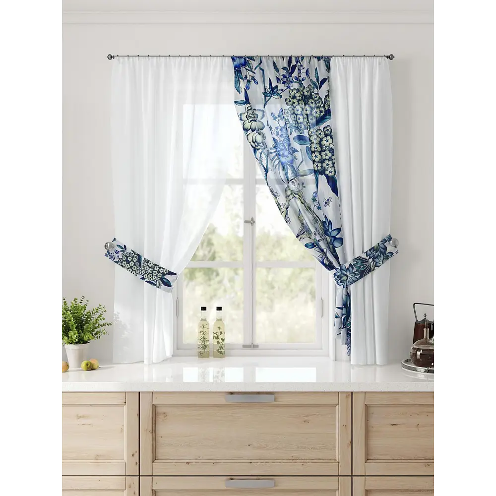 Фото Тюль Comfy way Лерис - 11 CW509011-150 на шторной ленте 150x300 см цвет белый