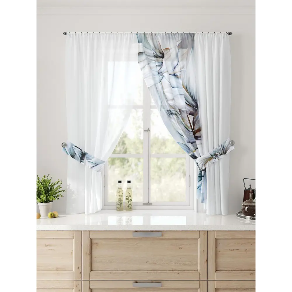 Фото Тюль Comfy way Лерис - 14 CW509014-150 на шторной ленте 150x300 см цвет белый