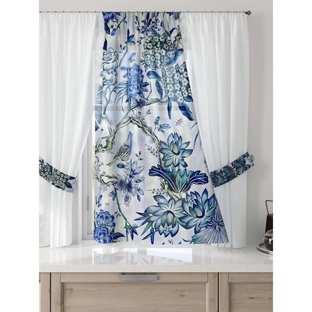 Фото 3 Тюль Comfy way Лерис - 11 CW509011-150 на шторной ленте 150x300 см цвет белый