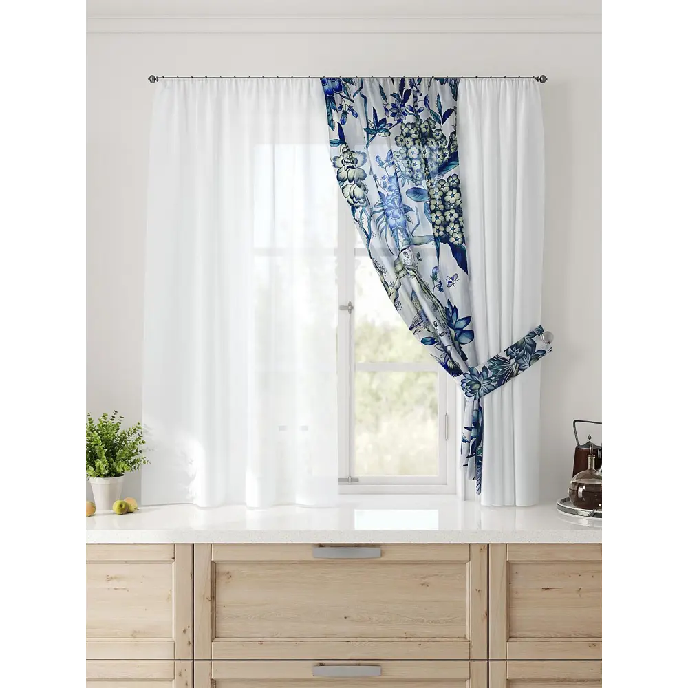 Фото 4 Тюль Comfy way Лерис - 11 CW509011-150 на шторной ленте 150x300 см цвет белый