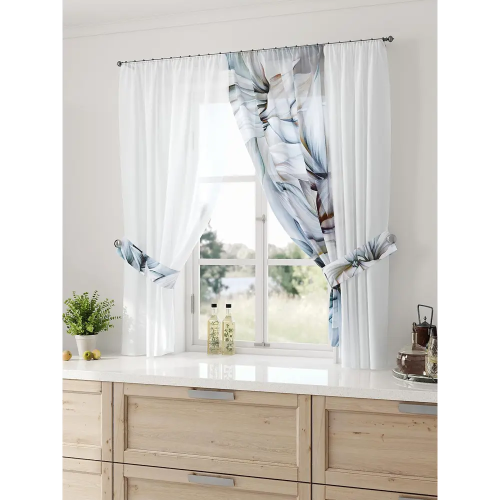 Фото 2 Тюль Comfy way Лерис - 14 CW509014-150 на шторной ленте 150x300 см цвет белый