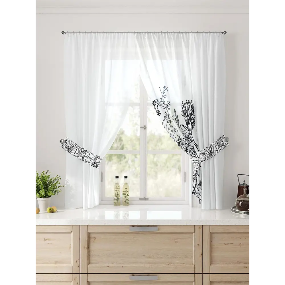 Фото Тюль Comfy way Лерис - 21 CW509021-150 на шторной ленте 150x300 см цвет белый Фото Тюль Comfy way Лерис - 21 CW509021-150 на шторной ленте 150x300 см цвет белый