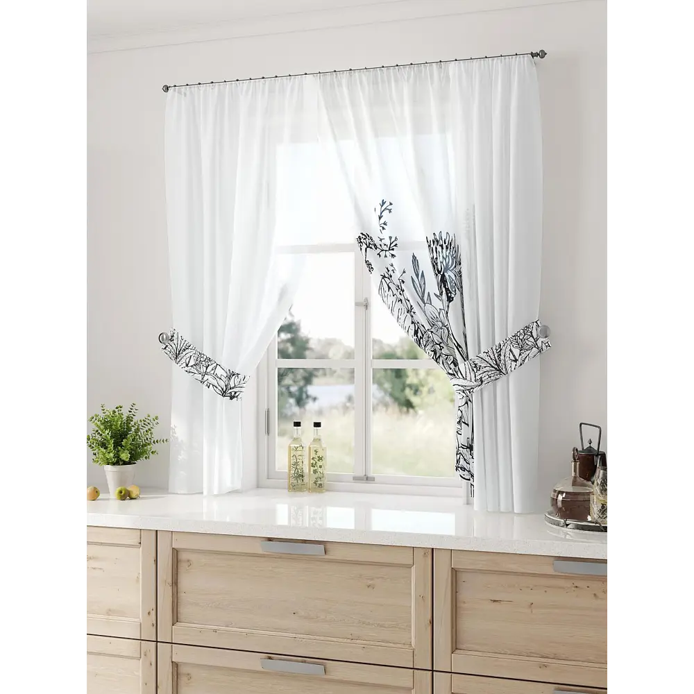 Фото 2 Тюль Comfy way Лерис - 21 CW509021-150 на шторной ленте 150x300 см цвет белый Фото 2 Тюль Comfy way Лерис - 21 CW509021-150 на шторной ленте 150x300 см цвет белый