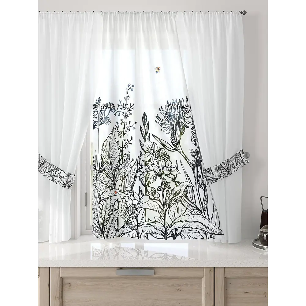 Фото 3 Тюль Comfy way Лерис - 21 CW509021-150 на шторной ленте 150x300 см цвет белый Фото 3 Тюль Comfy way Лерис - 21 CW509021-150 на шторной ленте 150x300 см цвет белый