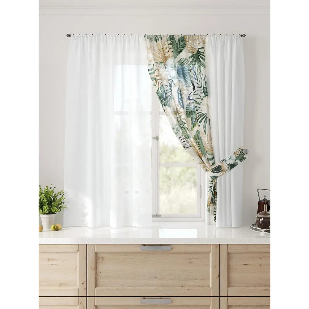 Фото 4 Тюль Comfy way Лерис - 22 CW509022-150 на шторной ленте 150x300 см цвет бежевый Фото 4 Тюль Comfy way Лерис - 22 CW509022-150 на шторной ленте 150x300 см цвет бежевый