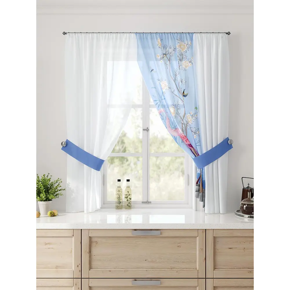 Фото Тюль Comfy way Лерис - 25 CW509025-150 на шторной ленте 150x300 см цвет белый