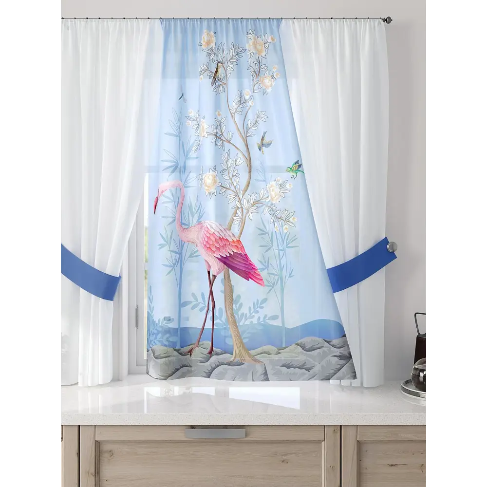 Фото 3 Тюль Comfy way Лерис - 25 CW509025-150 на шторной ленте 150x300 см цвет белый